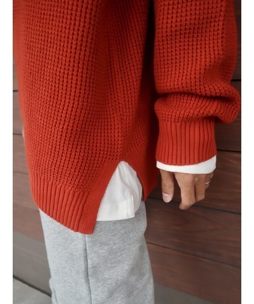 GAP（ギャップ）の「オーバーサイズ シェイカー セーター（ニット/セーター・メンズ・アイボリー/ブラック/ベージュ/カーキ/グレー/レッド・L/XS/S/M/XL）」の11枚目の写真