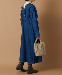 un dix cors | 前後楽しめる 2wayレースアップデニムワンピース(ワンピース)