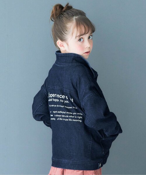 BREEZE(ブリーズ)の「WEB限定 やわらかデニムブルゾン(ブルゾン・キッズ・チャコール/インディゴブルー・80/90/140/130/110/120/100)」の2枚目の写真