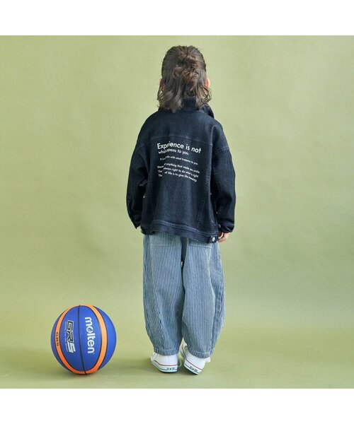 BREEZE(ブリーズ)の「WEB限定 やわらかデニムブルゾン(ブルゾン・キッズ・チャコール/インディゴブルー・80/90/140/130/110/120/100)」の16枚目の写真