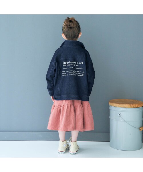 BREEZE(ブリーズ)の「WEB限定 やわらかデニムブルゾン(ブルゾン・キッズ・チャコール/インディゴブルー・80/90/140/130/110/120/100)」の7枚目の写真