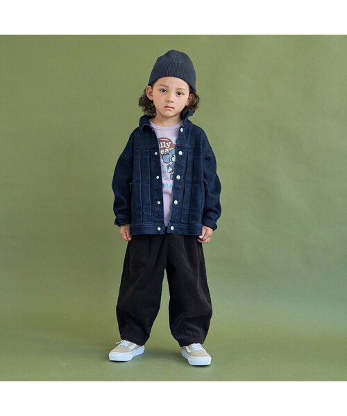 BREEZE(ブリーズ)の「WEB限定 やわらかデニムブルゾン(ブルゾン・キッズ・チャコール/インディゴブルー・80/90/140/130/110/120/100)」の3枚目の写真