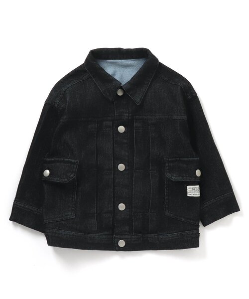 BREEZE(ブリーズ)の「WEB限定 やわらかデニムブルゾン(ブルゾン・キッズ・チャコール/インディゴブルー・80/90/140/130/110/120/100)」の14枚目の写真