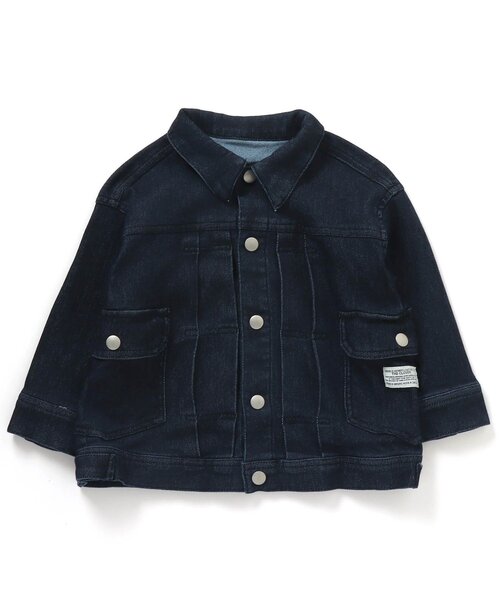 BREEZE(ブリーズ)の「WEB限定 やわらかデニムブルゾン(ブルゾン・キッズ・チャコール/インディゴブルー・80/90/140/130/110/120/100)」の9枚目の写真