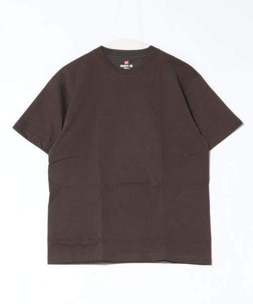 HANES(ヘインズ)の「【HANES/ヘインズ】【旅行・レジャーに】厚手で透けない BEEFY パックTシャツ H5180 ヘインズ ビーフィー Tシャツ 無地 ヘビーウェイト ユニセックス スミクロ・ネイビー登場(Tシャツ/カットソー・メンズ・ダークパープル/レッド/ホワイト/チャコールグレー/グレー/ダークグリーン/ブラック/ネイビー/ライトグリーン/ライトベージュ/ライトオレンジ系/スモークピンク/ライトイエロー/ダークブルー/ダークネイビー/スミクロ/ダークブラウン/ピンク/インディゴブルー・X-LARGE/MEDIUM/X-SMALL/LARGE/SMALL)」の6枚目の写真