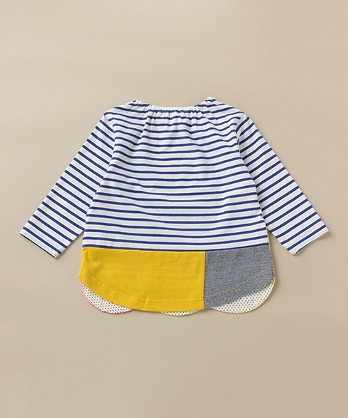 baby cheer(ベイビーチアー)の「フルーツボーダーTシャツ(Tシャツ/カットソー・キッズ・ブルー・80cm/90cm/110cm/100cm/120cm)」の3枚目の写真