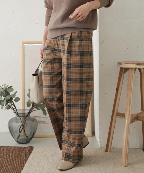 URBAN RESEARCH DOORS（アーバンリサーチドアーズ）の「チェックウエストタックイージーパンツ（その他パンツ・レディース・ブラウン系その他/ベージュ系その他・ONE）」の13枚目の写真