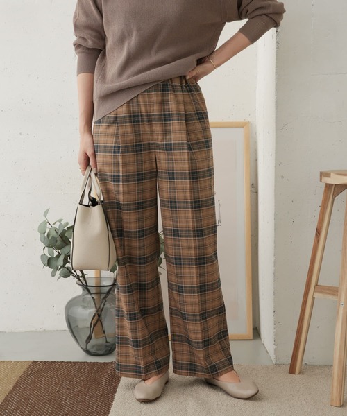 URBAN RESEARCH DOORS（アーバンリサーチドアーズ）の「チェックウエストタックイージーパンツ（その他パンツ・レディース・ブラウン系その他/ベージュ系その他・ONE）」の17枚目の写真