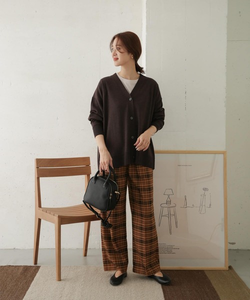 URBAN RESEARCH DOORS（アーバンリサーチドアーズ）の「チェックウエストタックイージーパンツ（その他パンツ・レディース・ブラウン系その他/ベージュ系その他・ONE）」の15枚目の写真
