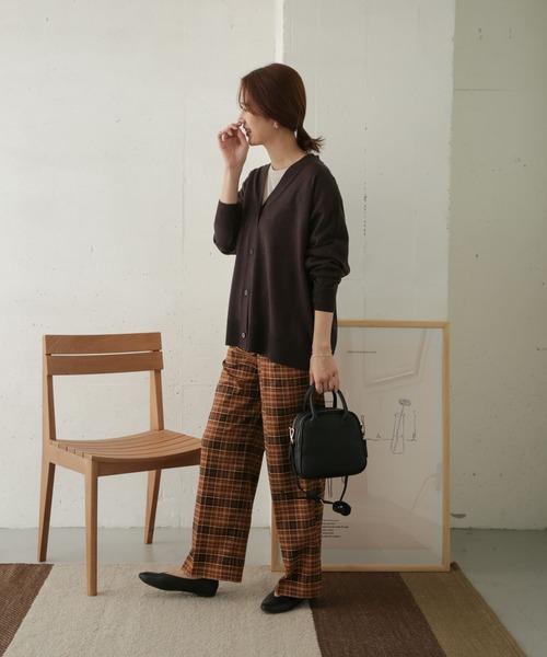 URBAN RESEARCH DOORS（アーバンリサーチドアーズ）の「チェックウエストタックイージーパンツ（その他パンツ・レディース・ブラウン系その他/ベージュ系その他・ONE）」の19枚目の写真