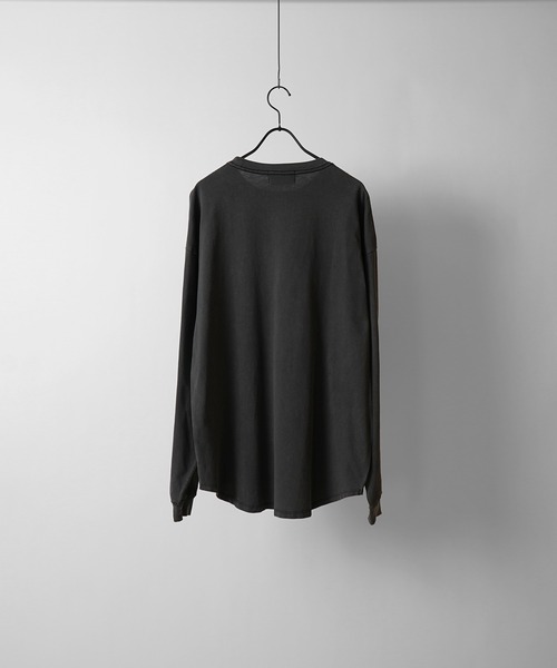 Confirm（コンファーム）の「ルーズシルエット クルーネック ベーシックロンT【Confirm】（Tシャツ/カットソー・メンズ・チャコールグレー/ミント/ブラック/サックスブルー/ホワイト/アイボリー/ホワイト系その他/オレンジ・L/M）」の21枚目の写真