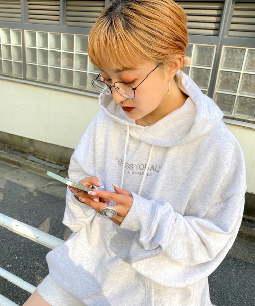 WHO'S WHO gallery（フーズフーギャラリー）の「【BLESS YOU/ブレスユー】ピグメント刺繍パーカー（パーカー・メンズ・アッシュグレー/ブラック/ネイビー/グリーン・FREE）」の13枚目の写真