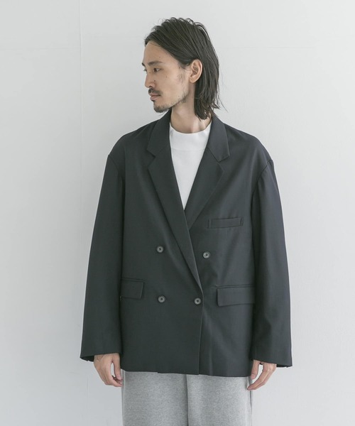 URBAN RESEARCH（アーバンリサーチ）の「URBAN RESEARCH iD　T/R STRAP DOUBLE JACKET（その他アウター・メンズ・ホワイト系その他/グリーン系その他/ブルー系その他・MEDIUM/LARGE）」の15枚目の写真