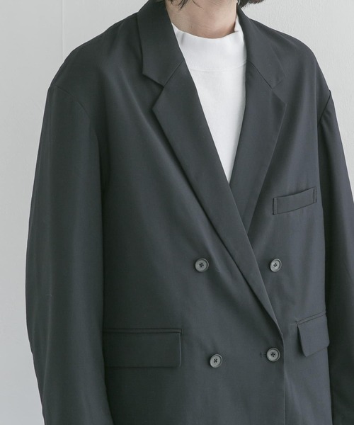 URBAN RESEARCH（アーバンリサーチ）の「URBAN RESEARCH iD　T/R STRAP DOUBLE JACKET（その他アウター・メンズ・ホワイト系その他/グリーン系その他/ブルー系その他・MEDIUM/LARGE）」の6枚目の写真