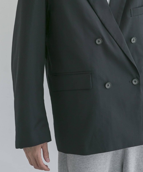 URBAN RESEARCH（アーバンリサーチ）の「URBAN RESEARCH iD　T/R STRAP DOUBLE JACKET（その他アウター・メンズ・ホワイト系その他/グリーン系その他/ブルー系その他・MEDIUM/LARGE）」の8枚目の写真