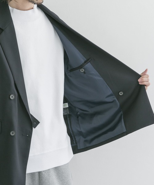 URBAN RESEARCH（アーバンリサーチ）の「URBAN RESEARCH iD　T/R STRAP DOUBLE JACKET（その他アウター・メンズ・ホワイト系その他/グリーン系その他/ブルー系その他・MEDIUM/LARGE）」の14枚目の写真