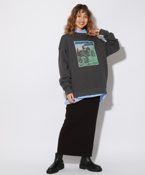 PBLIM(ページボーイリム)の「【PAGEBOYLIM】レトロポスタースウェット(スウェット・レディース・ブラウン/グレー・MEDIUM/LARGE)」の20枚目の写真