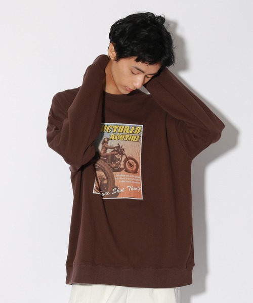 PBLIM(ページボーイリム)の「【PAGEBOYLIM】レトロポスタースウェット(スウェット・レディース・ブラウン/グレー・MEDIUM/LARGE)」の11枚目の写真