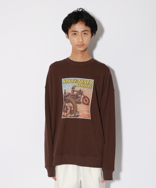 PBLIM(ページボーイリム)の「【PAGEBOYLIM】レトロポスタースウェット(スウェット・レディース・ブラウン/グレー・MEDIUM/LARGE)」の16枚目の写真