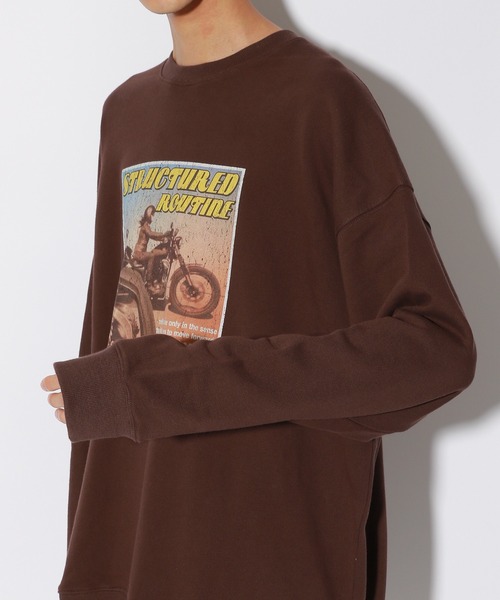 PBLIM(ページボーイリム)の「【PAGEBOYLIM】レトロポスタースウェット(スウェット・レディース・ブラウン/グレー・MEDIUM/LARGE)」の12枚目の写真