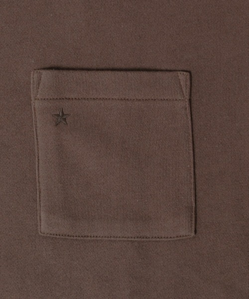 GLAZOS（グラソス）の「裏毛・USAコットンドロップショルダーフェイクレイヤードトレーナー（スウェット・キッズ・ライトベージュ/ブルー/チャコールグレー/ライトカーキ/ブラウン・160cm/130cm/170cm/150cm/140cm）」の9枚目の写真