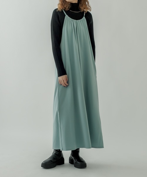 mystic（ミスティック）の「アメスリキャミワンピース（ワンピース・レディース・ライトグレー/ブラック/ミント・FREE）」の3枚目の写真