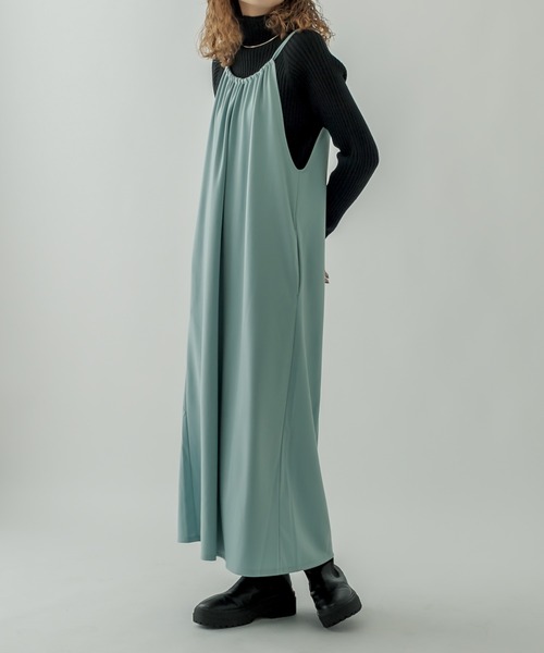 mystic（ミスティック）の「アメスリキャミワンピース（ワンピース・レディース・ライトグレー/ブラック/ミント・FREE）」の7枚目の写真