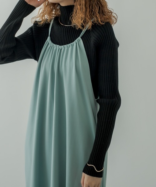 mystic（ミスティック）の「アメスリキャミワンピース（ワンピース・レディース・ライトグレー/ブラック/ミント・FREE）」の8枚目の写真