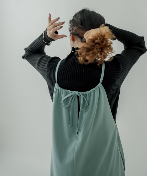 mystic（ミスティック）の「アメスリキャミワンピース（ワンピース・レディース・ライトグレー/ブラック/ミント・FREE）」の10枚目の写真