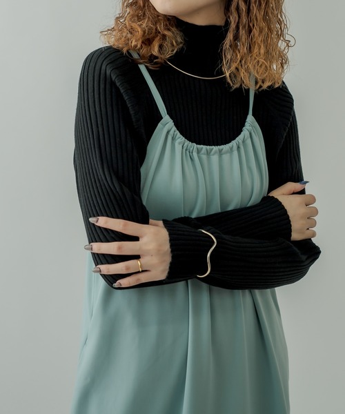 mystic（ミスティック）の「アメスリキャミワンピース（ワンピース・レディース・ライトグレー/ブラック/ミント・FREE）」の14枚目の写真