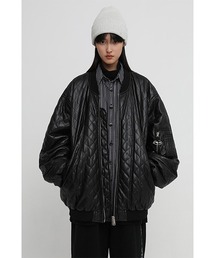 MASONPRINCE | 【M.P Studios】【2021AW】Oversized quilted PU leather blouson WT0972(MA-1)