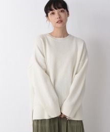 LOWRYS FARM | カラークルーチュニックニットＬＳ　239443(ニット/セーター)