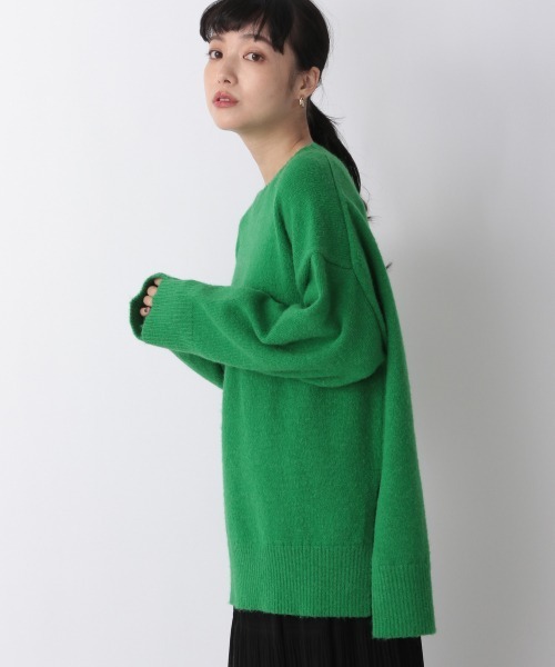 LOWRYS FARM(ローリーズファーム)の「カラークルーチュニックニットLS 239443(ニット/セーター・レディース・ブラック/グリーン/アイボリー/ピンク・FREE)」の7枚目の写真