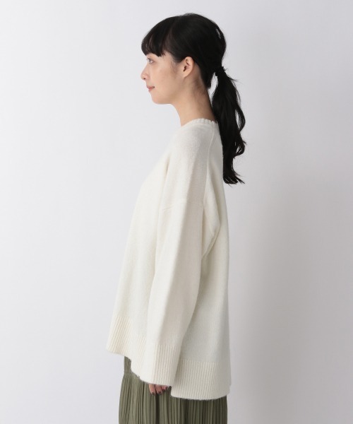 LOWRYS FARM(ローリーズファーム)の「カラークルーチュニックニットLS 239443(ニット/セーター・レディース・ブラック/グリーン/アイボリー/ピンク・FREE)」の10枚目の写真