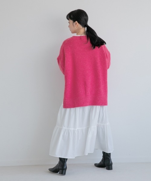 LOWRYS FARM(ローリーズファーム)の「カラークルーチュニックニットLS 239443(ニット/セーター・レディース・ブラック/グリーン/アイボリー/ピンク・FREE)」の20枚目の写真