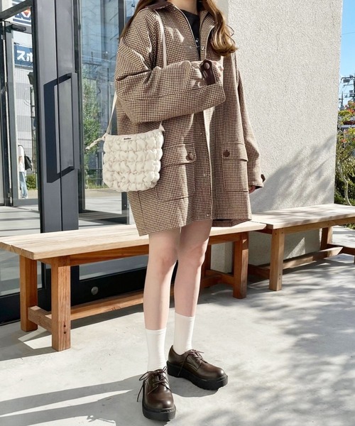 Heather（ヘザー）の「あいねねキルティングショルダーバッグ 257767（ショルダーバッグ・レディース・ブラック/ベージュ・ONE SIZE）」の3枚目の写真