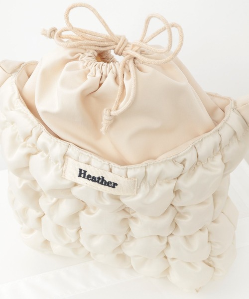 Heather（ヘザー）の「あいねねキルティングショルダーバッグ 257767（ショルダーバッグ・レディース・ブラック/ベージュ・ONE SIZE）」の14枚目の写真