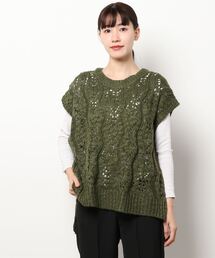 sm2rhythm | 柄編みニットベスト(ベスト)