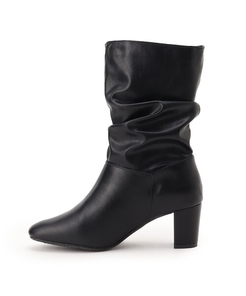 DRESKIP(ドレスキップ)の「◆ミドル丈ギャザーブーツ(ブーツ・レディース・ブラック/ベージュ・35/55/45)」の7枚目の写真