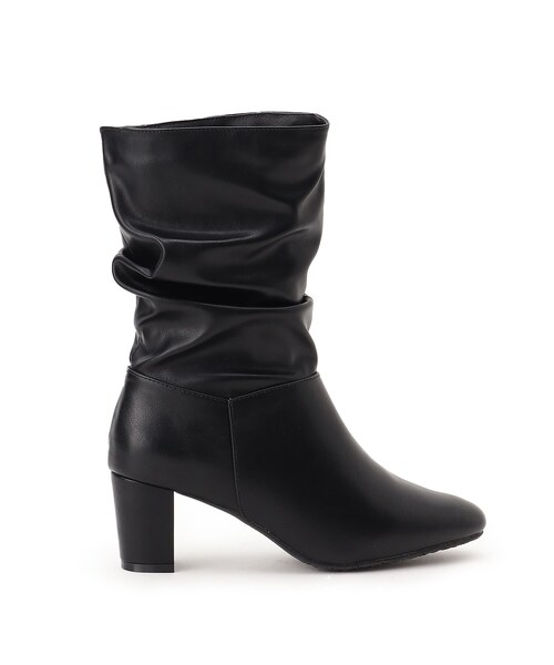 DRESKIP(ドレスキップ)の「◆ミドル丈ギャザーブーツ(ブーツ・レディース・ブラック/ベージュ・35/55/45)」の8枚目の写真