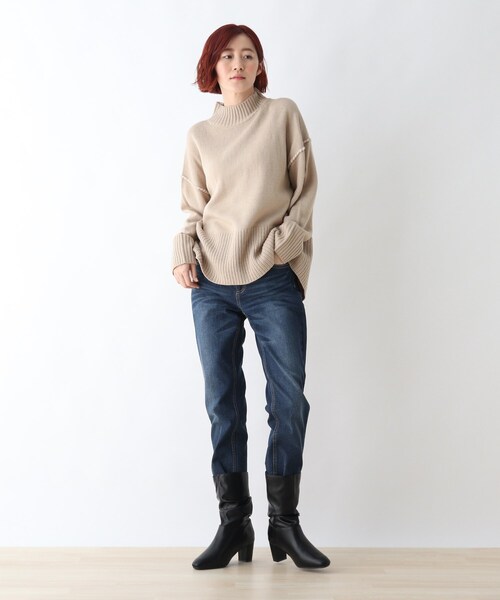 DRESKIP(ドレスキップ)の「◆ミドル丈ギャザーブーツ(ブーツ・レディース・ブラック/ベージュ・35/55/45)」の10枚目の写真