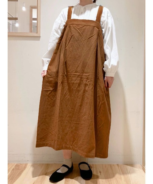 Samansa Mos2（サマンサ モスモス）の「後リボンジャンパースカート（ジャンパースカート・レディース・ブラック/ベージュ/ミント/キャメル・ﾌﾘ-）」の4枚目の写真