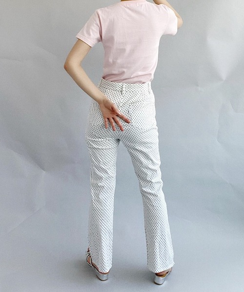 Charles Chaton（シャルルシャトン）の「《追加》ドットスリムパンツ（その他パンツ・レディース・ホワイト/ブラック・38/36/34）」の4枚目の写真