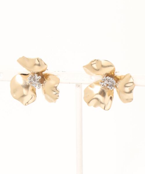 AMERICAN HOLIC（アメリカンホリック）の「フラワーメタルピアス（ピアス（両耳用）・レディース・シルバー/ゴールド・FREE）」の3枚目の写真