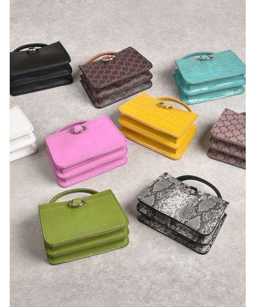 MONICA（モニカ）の「マイクロチェーンバッグ（ショルダーバッグ・レディース・ホワイト/ブラック/ベージュ/ブラウン/グレー/ピンク/イエロー/ブルー/グリーン/ライトピンク/オレンジ/パープル/グリーン系その他/ブラック系その他・FREE）」の18枚目の写真