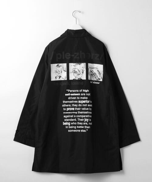 PLEASURES（プレジャー）の「＜PLEASURES＞ DELUSION CT/コート（ステンカラーコート・メンズ・ブラック・L/M）」の2枚目の写真
