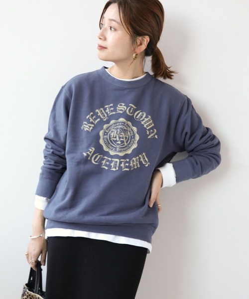 JOURNAL STANDARD(ジャーナルスタンダード)の「RAプリントヴィンテージスウェット(スウェット・レディース・ネイビー/ブラウン/アイボリー・FREE)」の3枚目の写真