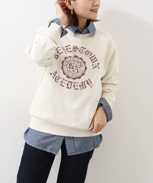 JOURNAL STANDARD(ジャーナルスタンダード)の「RAプリントヴィンテージスウェット(スウェット・レディース・ネイビー/ブラウン/アイボリー・FREE)」の1枚目の写真