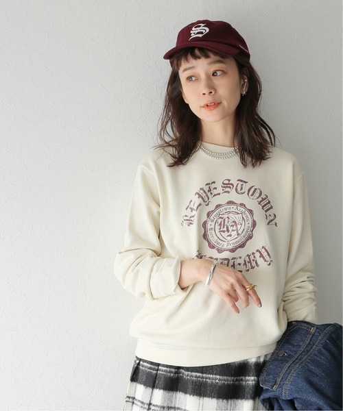 JOURNAL STANDARD(ジャーナルスタンダード)の「RAプリントヴィンテージスウェット(スウェット・レディース・ネイビー/ブラウン/アイボリー・FREE)」の4枚目の写真