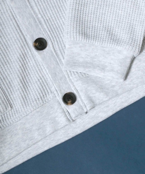 ANPAS(アンパス)の「Big Silhouette Thermal Cardigan/ビッグシルエット サーマルカーディガン(カーディガン/ボレロ・メンズ・ネイビー/グレー/グリーン/アッシュ・M/L)」の16枚目の写真